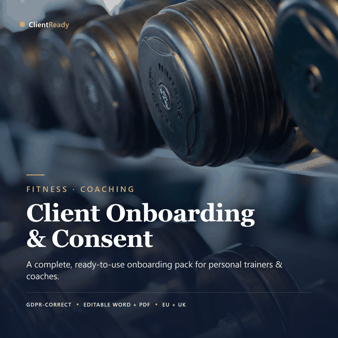 Personal Trainer Onboarding (GDPR) pack
