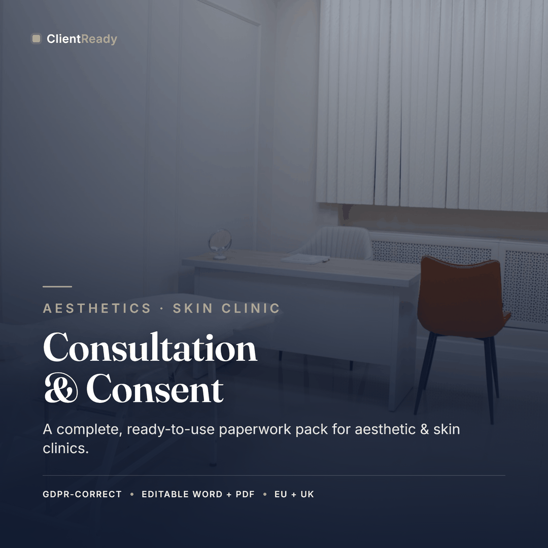Aesthetics Consultation (GDPR) pack