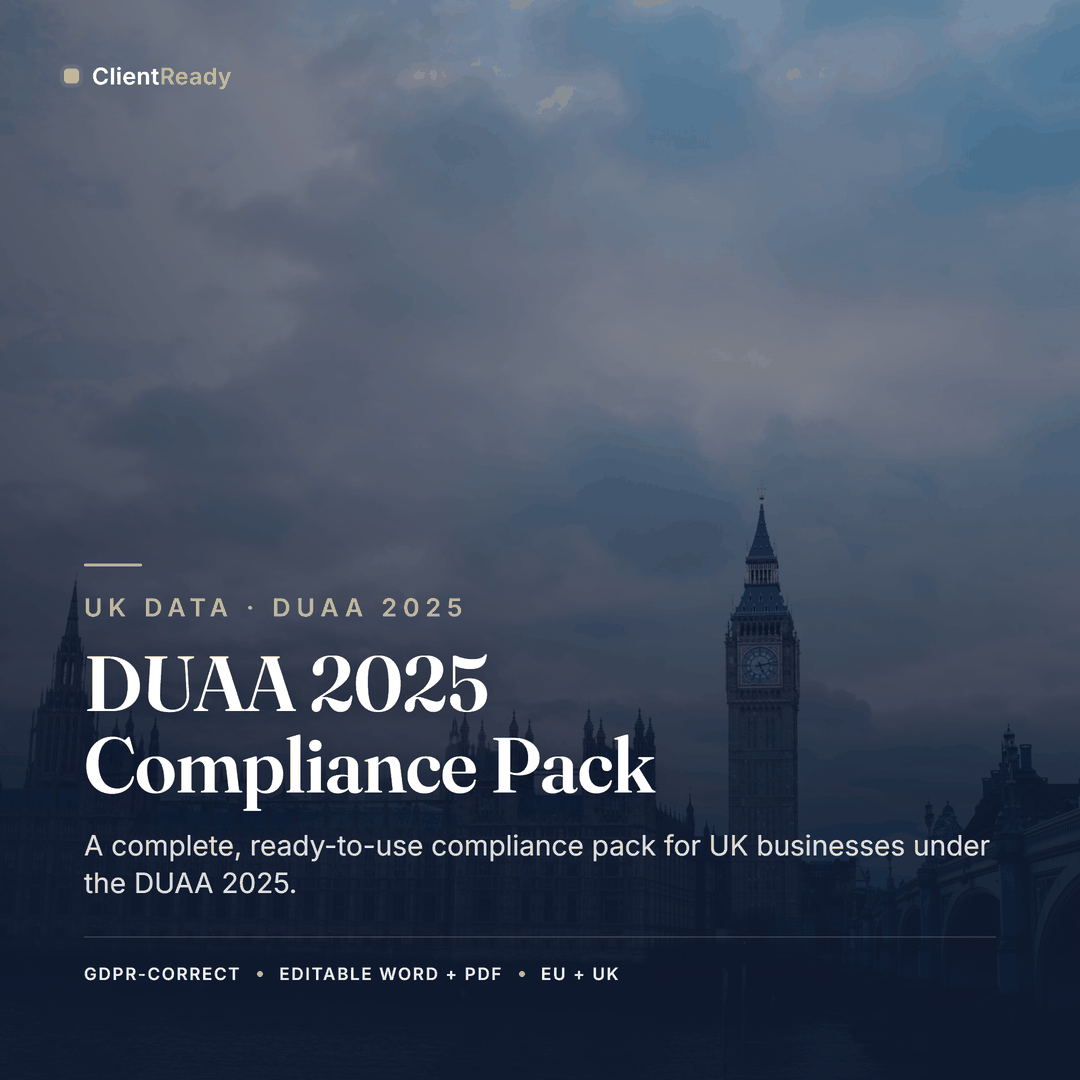 UK DUAA 2025 Compliance Update Pack