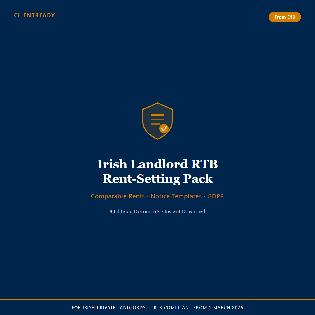 Irish Landlord RTB Rent-Setting Notice Pack